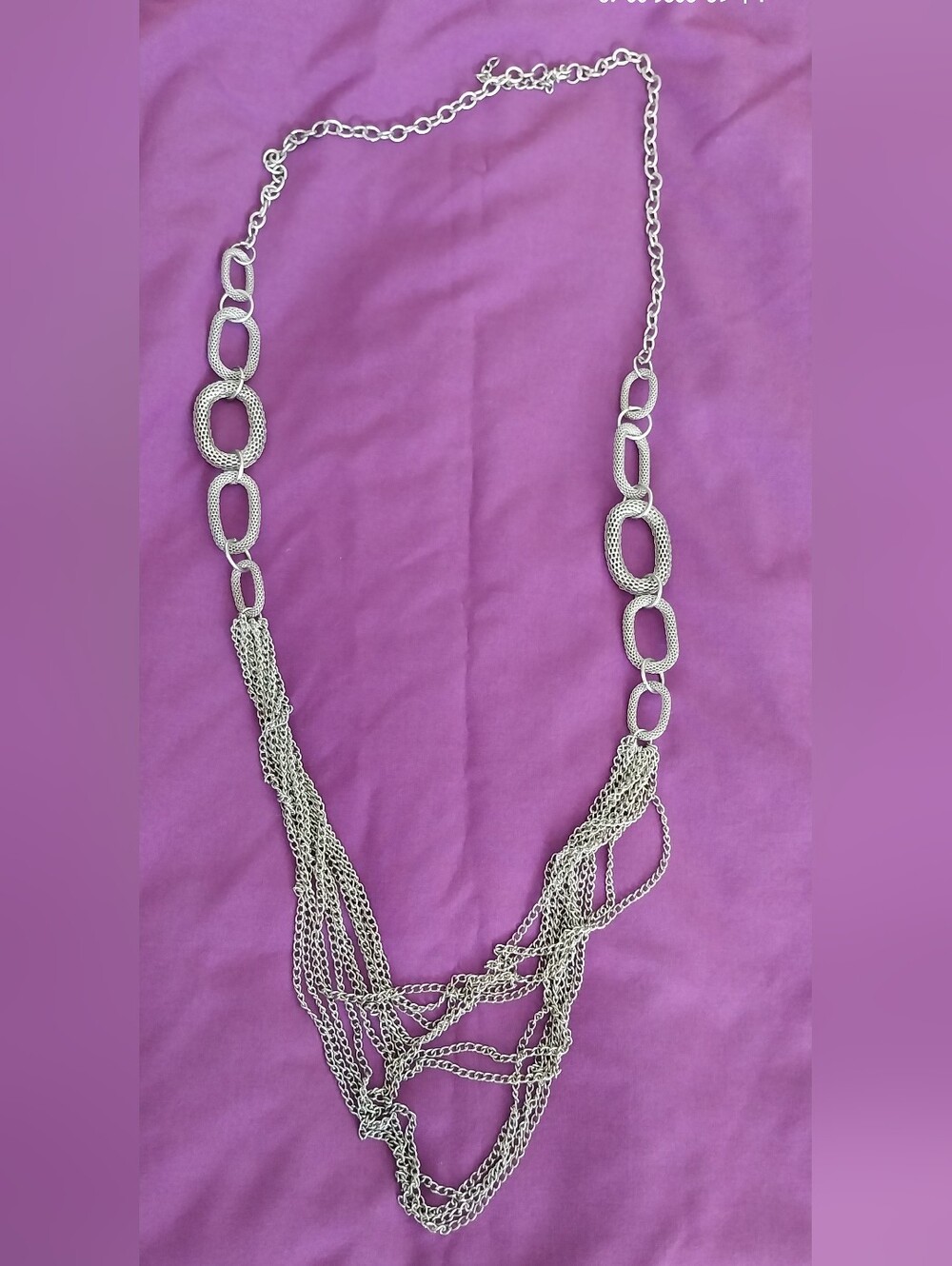 Silver Multi-Chain Link Necklace - Women's Jewelry